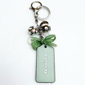 Coach Green Hangtag on Handmade Keychain